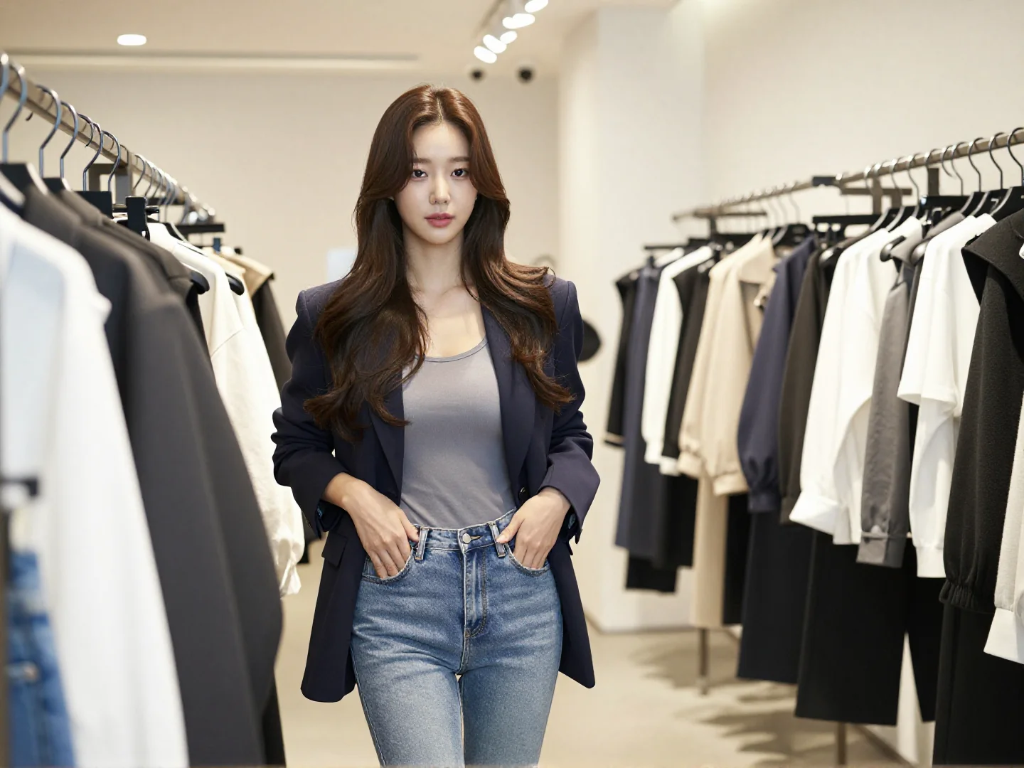 카리나 골반핏 청바지03