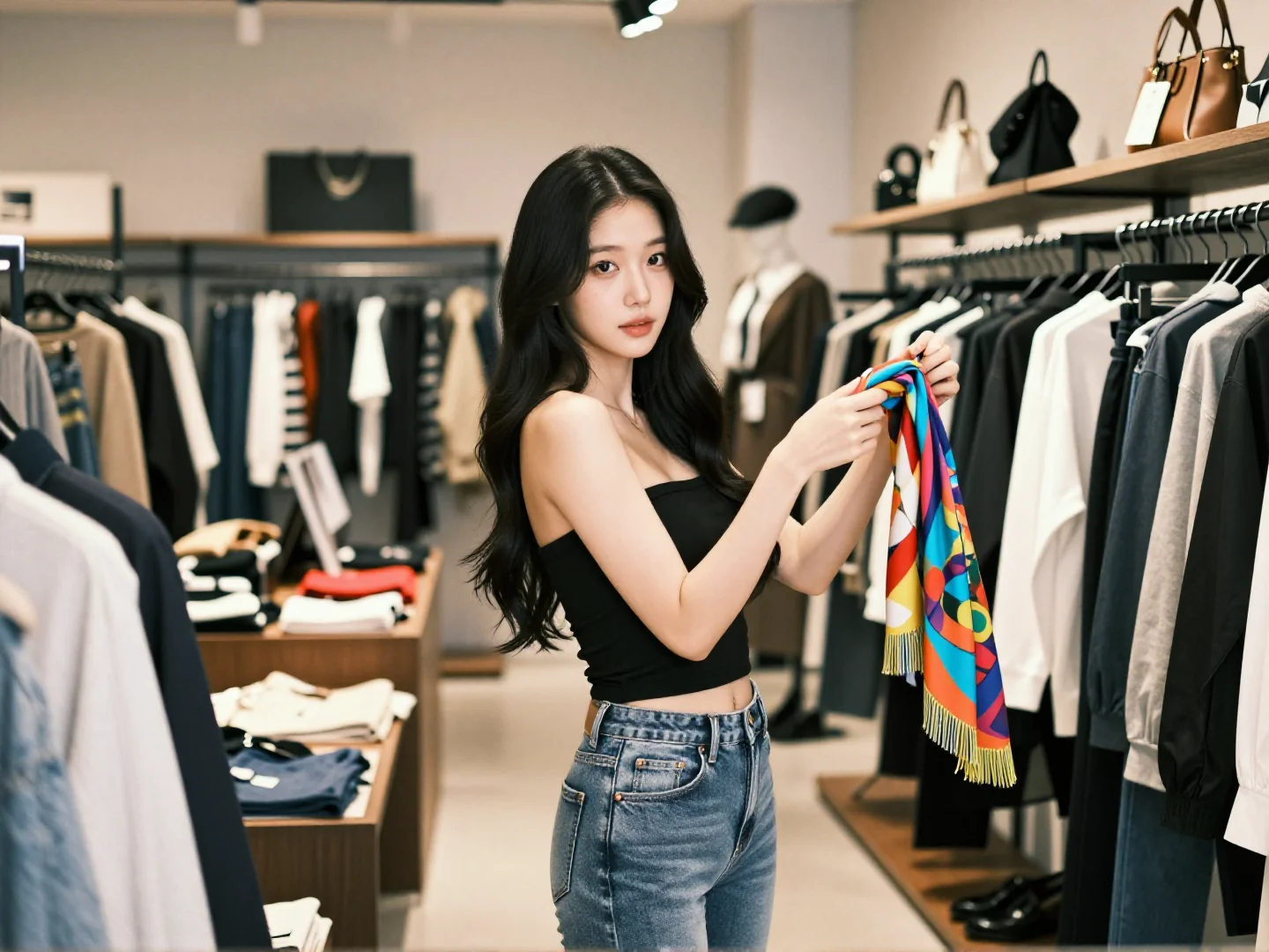 카리나 골반핏 청바지03